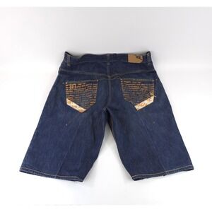 Roca wear Denim Shorts Mens 40 Blue Embroidered Hip Hop Baggy